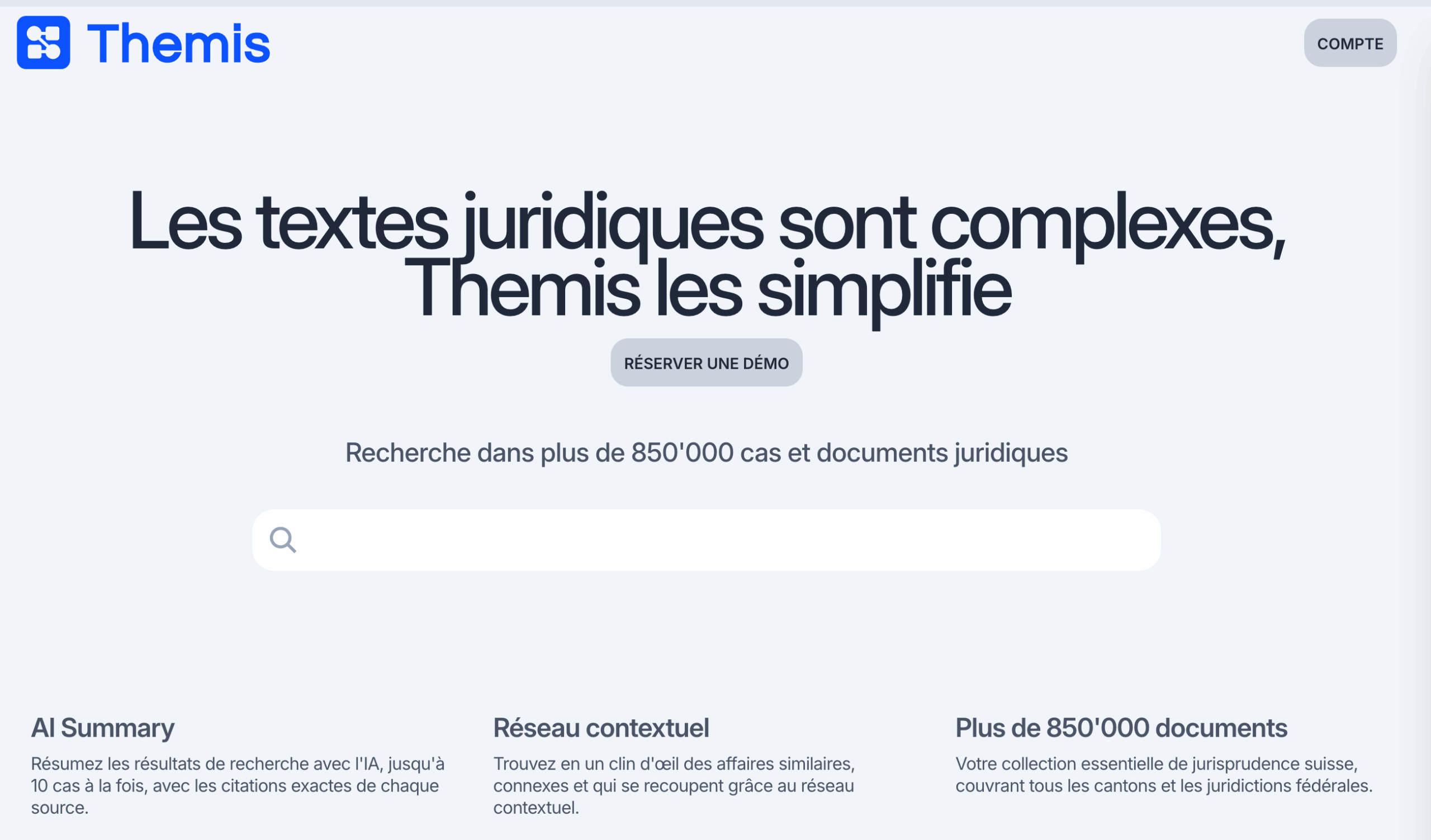 Themis AI, un outil IA pratique pour les managers : la recherche de documents juridiques en Suisse